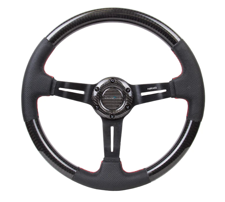 NRG CARBON FIBER STEERING WHEEL 1.5" DEEP DISH