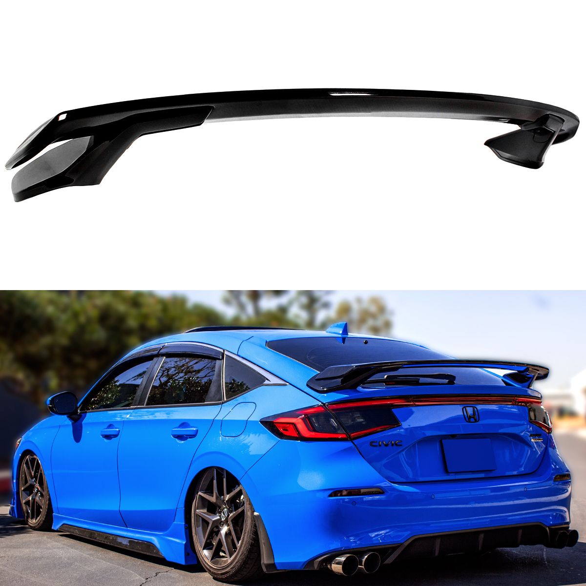 DWA 2022-2024 HONDA CIVIC HATCHBACK 2 TONE HP STYLE REAR SPOILER WING