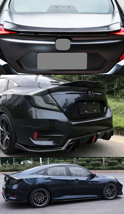 DWA 2016-2021 Honda Civic 4 Door Sedan V3 Trunk Spoiler