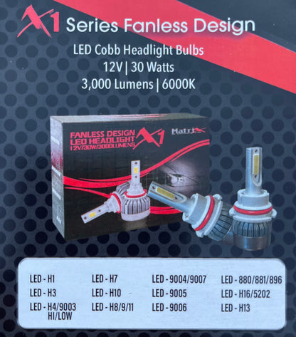 MATRIX LED X1 COBB HEADLIGHT BULBS