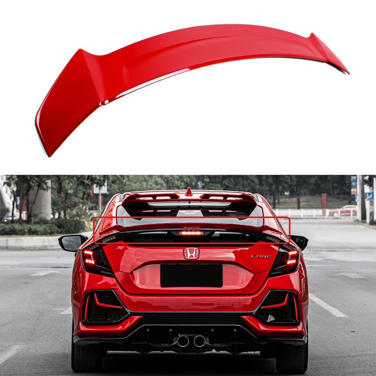 Yofer 2016-2021 Honda Civic 5 Door Hatchback Trunk Spoiler