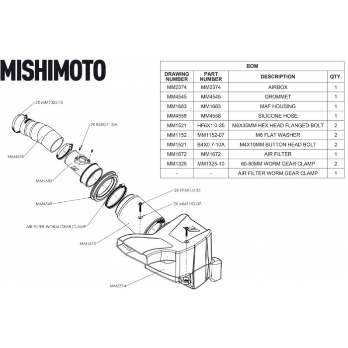 MISHIMOTO AIR INTAKE: ACCORD 1.5T 2018-2022