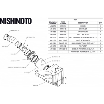 MISHIMOTO AIR INTAKE: ACCORD 1.5T 2018-2022