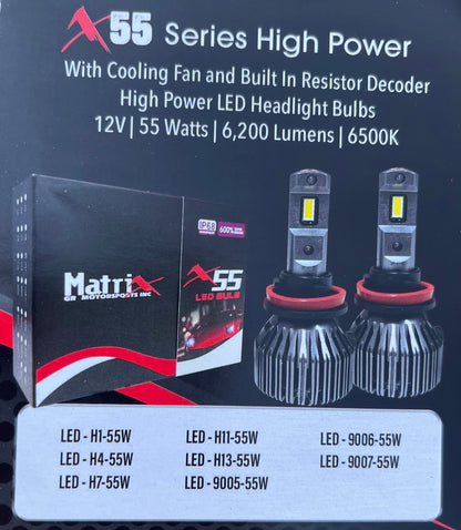 MATRIX LED X55 HIGH POWER LED HEADLIGHT BULBS