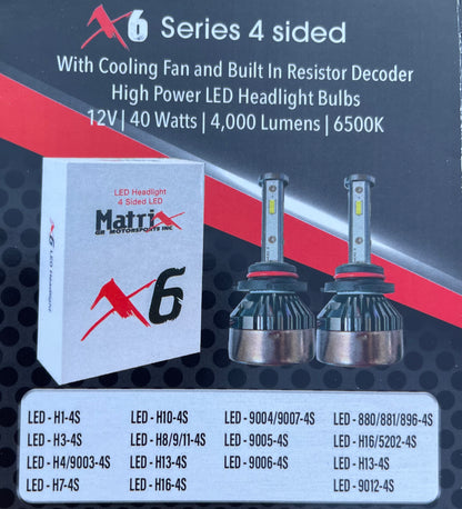 MATRIX LED X6 HIGH POWER LED HEADLIGHT BULBS