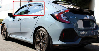 DWA Mugen Style Window Visors 2017-2021 Honda Civic 5 Door Hatchback Model (Including Type-R)