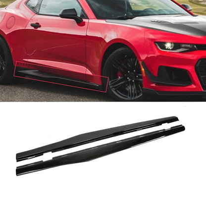 2010-15 Chevy Camaro LT / SS / 1LT : Matt Black Side Skirt Extensions Splitter