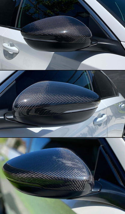 DWA 2018-22 HONDA ACCORD REAL CARBON FIBER ADD ON SIDE MIRROR COVERS W/ LED CUTOUT