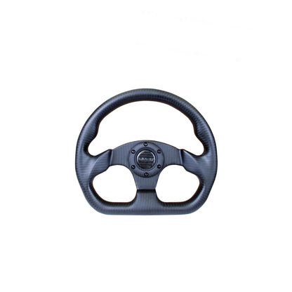 NRG CARBON FIBER STEERING WHEEL FLAT BOTTOM