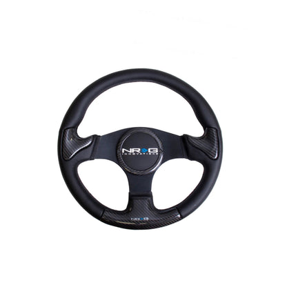 NRG CARBON FIBER STEERING WHEEL 350MM RUBBER HORN