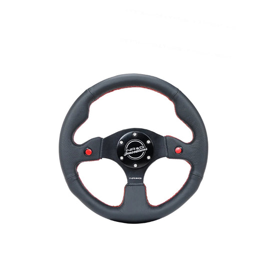 NRG DUAL BUTTON STEERING WHEEL LEATHER