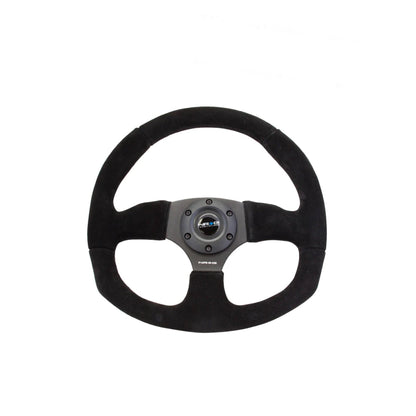 NRG FLAT BOTTOM STEERING WHEEL SUEDE