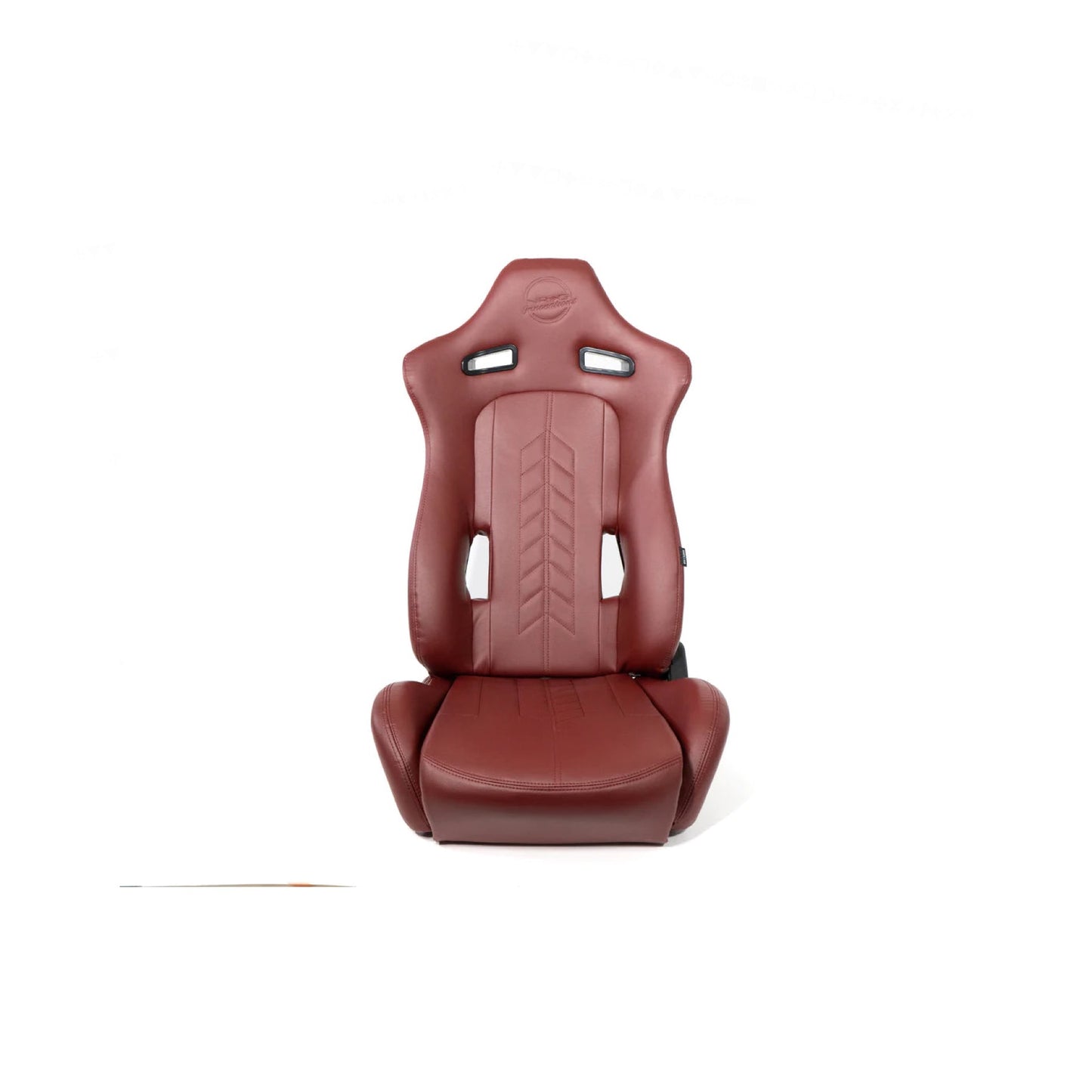 NRG "The Arrow" Sports Vinyl SeatS : Maroon w/ Maroon Stitch plus Pressed NRG logo