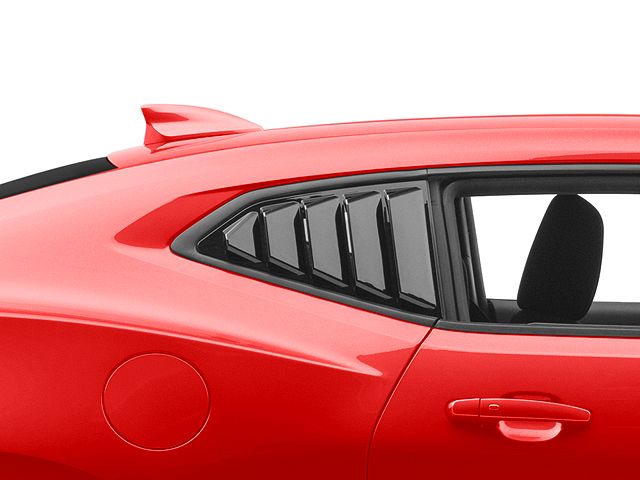 2016-2024 Chevy Camaro Gloss Black 1/4 Quarter Side Window Louver  Vent