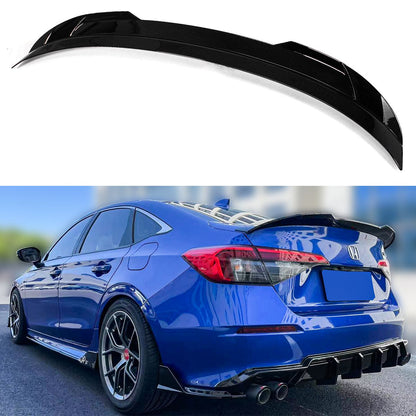 DWA 2022-2024 Honda Civic Sedan M Style Gloss Black High Kick Trunk Spoiler Wing