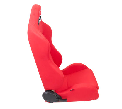 NRG Type-R Cloth Sport Seat : Red w/ Red Stitch ( SOLD IN PAIR )