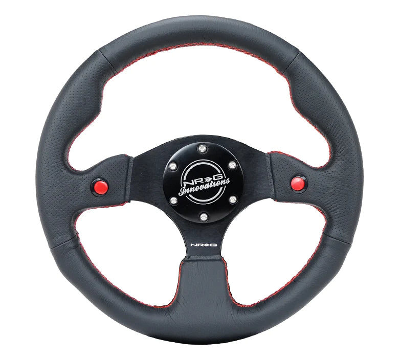 NRG DUAL BUTTON STEERING WHEEL LEATHER