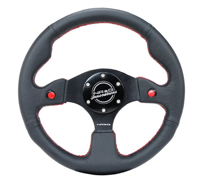 NRG DUAL BUTTON STEERING WHEEL LEATHER