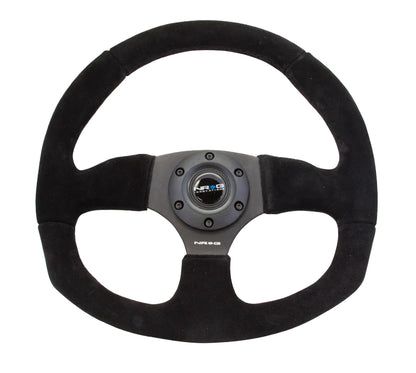 NRG FLAT BOTTOM STEERING WHEEL SUEDE