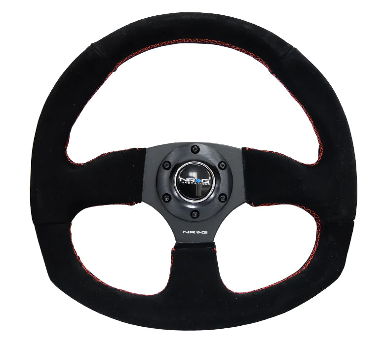 NRG FLAT BOTTOM STEERING WHEEL SUEDE