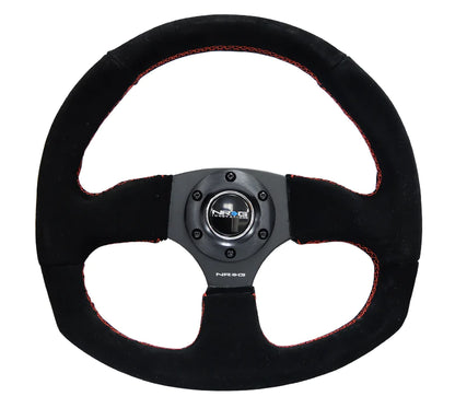 NRG FLAT BOTTOM STEERING WHEEL SUEDE