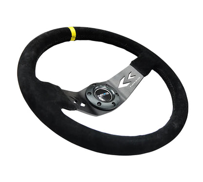 NRG 350MM TWO SPOKE STEERING WHEEL SUEDE