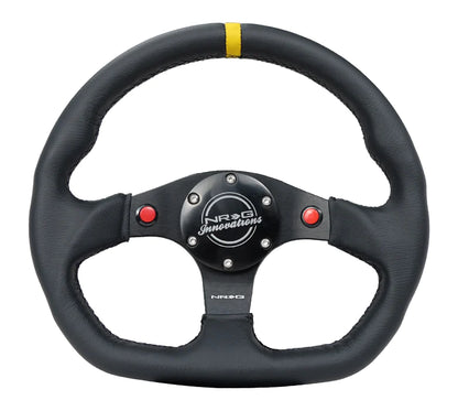 NRG FLAT BOTTOM STEERING WHEEL LEATHER