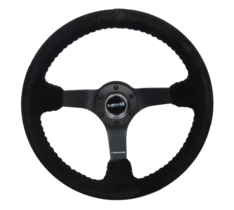 NRG 350MM DEEP DISH STEERING WHEEL SUEDE SOLID SPOKE