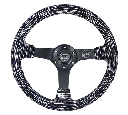 NRG 350MM DEEP DISH STEERING WHEEL SUEDE SOLID SPOKE