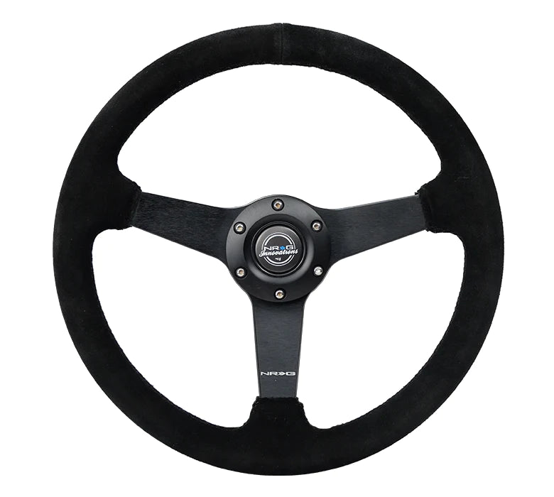 NRG 350MM FLAT STEERING WHEEL SUEDE