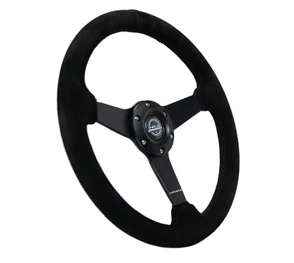 NRG 350MM FLAT STEERING WHEEL SUEDE