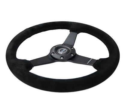 NRG 350MM FLAT STEERING WHEEL SUEDE