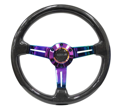 NRG CARBON FIBER STEERING WHEEL 1.5" DEEP DISH