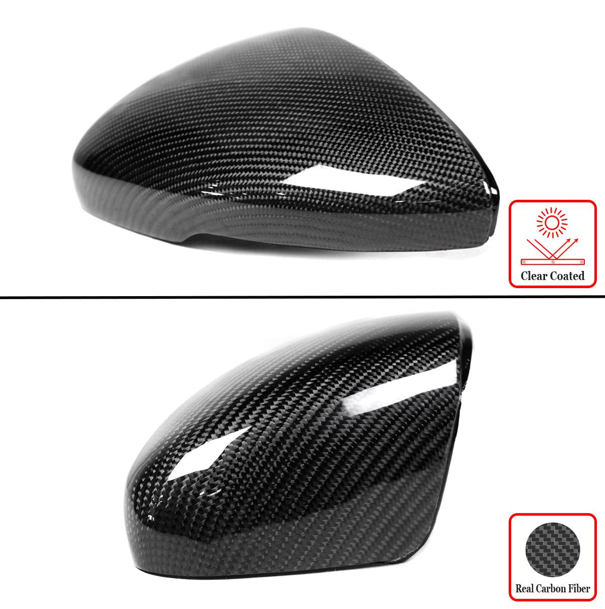 DWA 2018-22 HONDA ACCORD REAL CARBON FIBER SIDE MIRROR COVER DIRECT REPLACEMENT