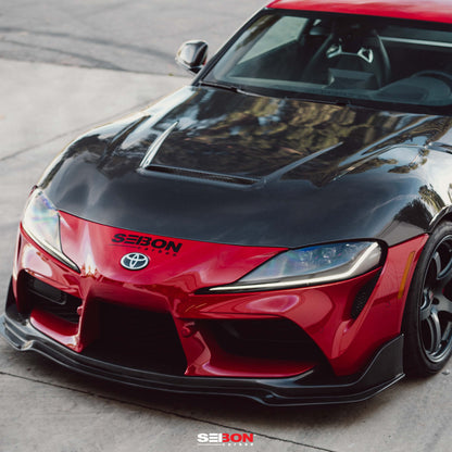 SEIBON CARBON VS-Style Double Sided Carbon Fiber Hood For 2020-Up Toyota Supra