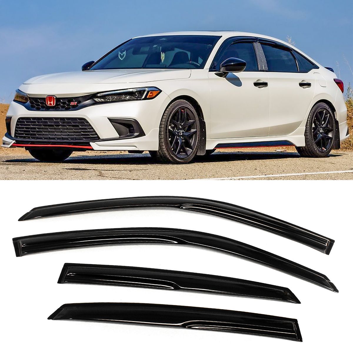 DWA 2022+ HONDA CIVIC MUGEN SEDAN WINDOW VISORS