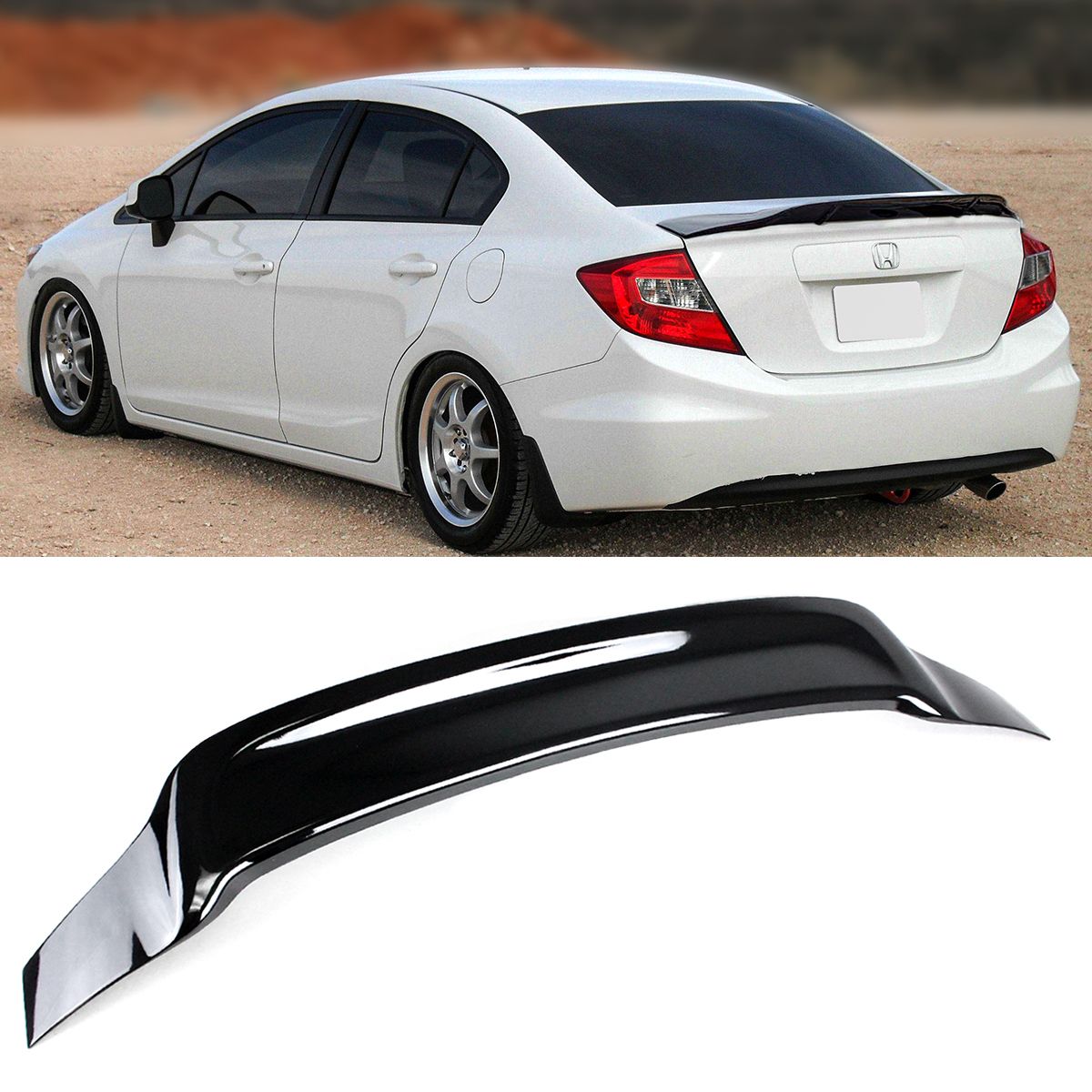 DWA 2012 Honda Civic 4 Door Sedan Trunk Spoiler