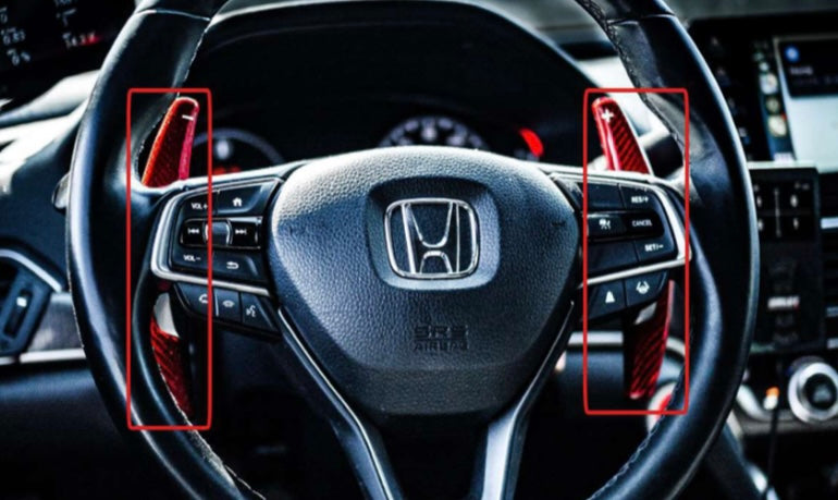 Paddle Shifter Extenders RED Carbon ( 2018+ Honda Accord )