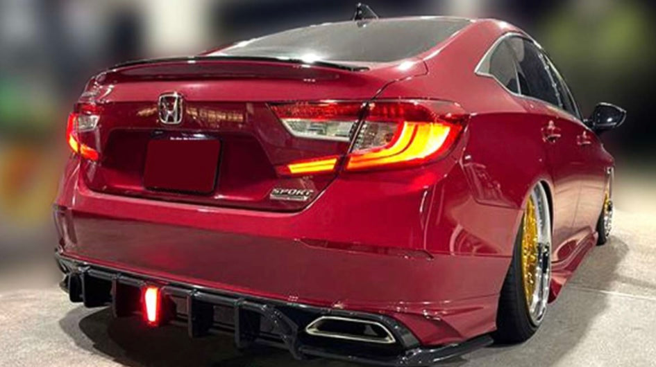 YOFER DESIGN Rear Diffuser W LED & Side Aprons ( 2018+ Honda Accord ...